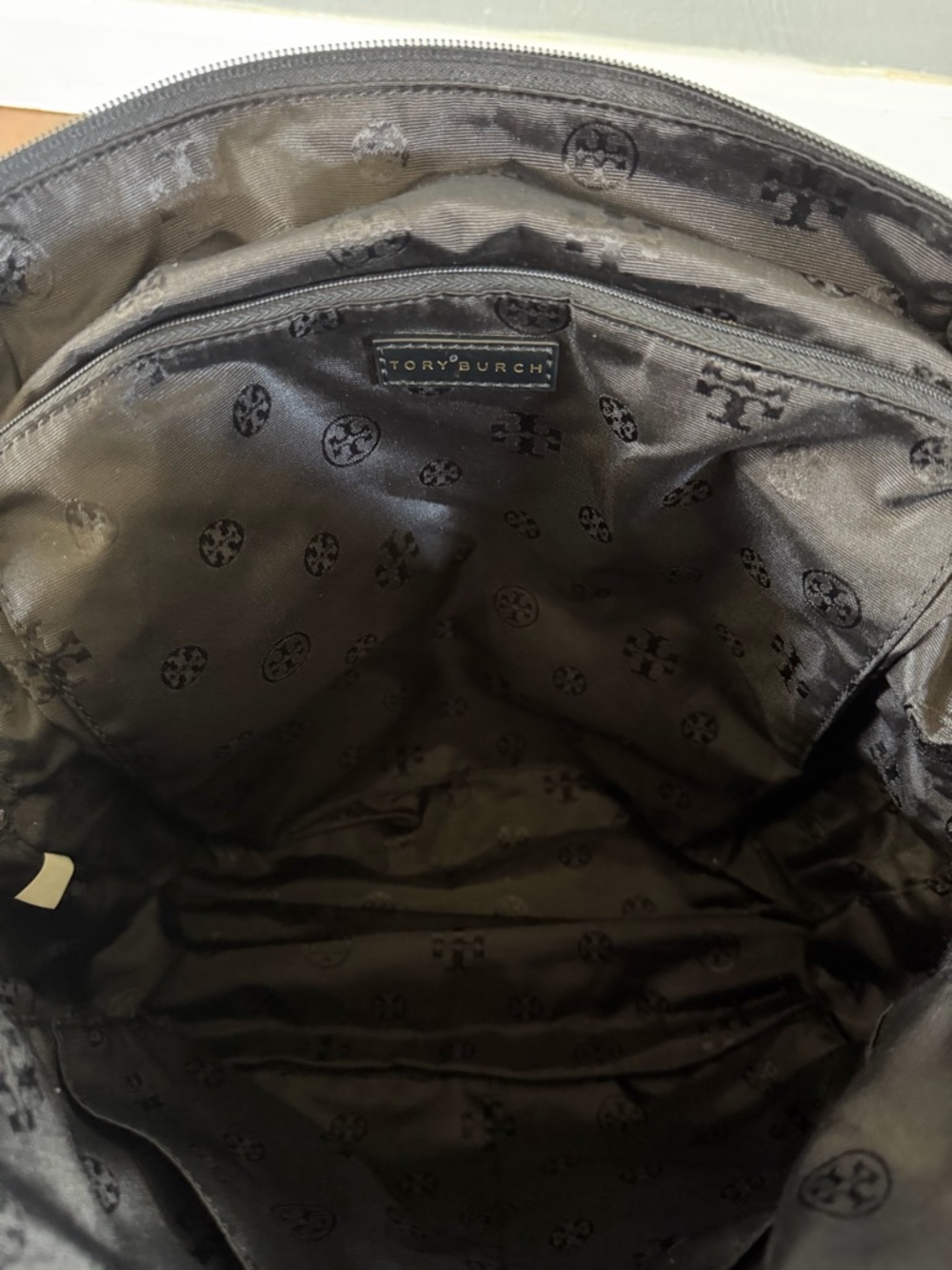 Tory Burch Backpack Black Nylon | Lightweight Everyday / Travel / Diaper Bag - Picture 6 of 9